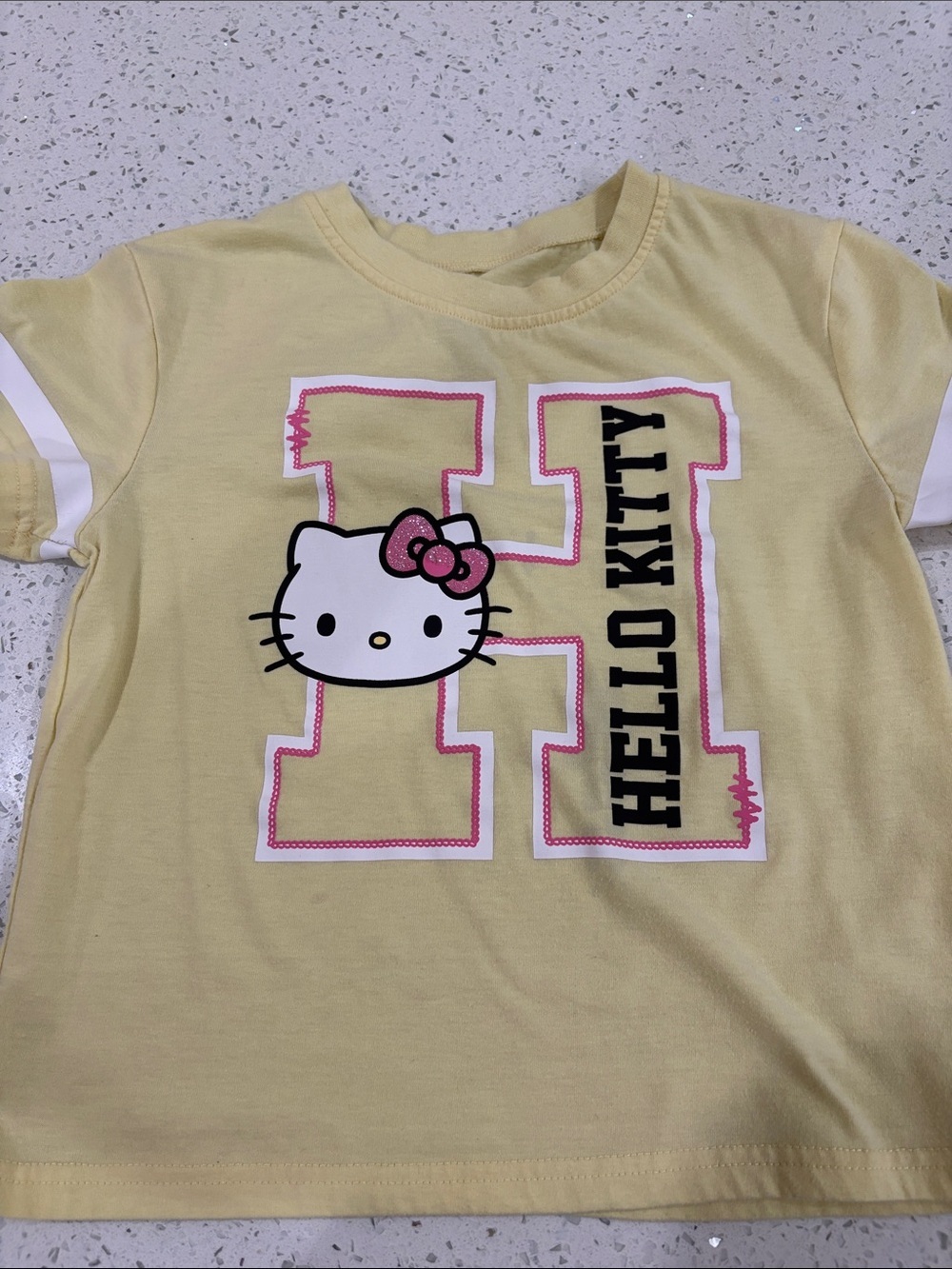 Hello Kitty Yellow, Black & Burgundy Girls' Short Sleeve Tee Trio size 7&10 - Picture 10 of 12